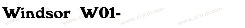 Windsor W01字体转换